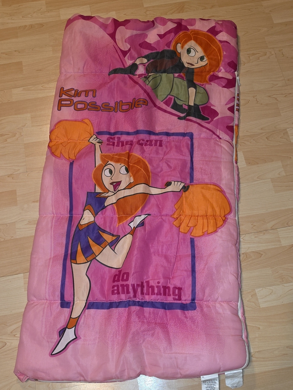 Vintage Y2k Kim Possible Disney Sleeping Bag